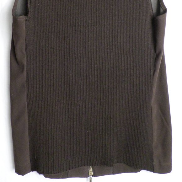 Notations Clothing Co Short Sleeve Zip up Brown Soft Collared Jacket - Picture 6 of 8